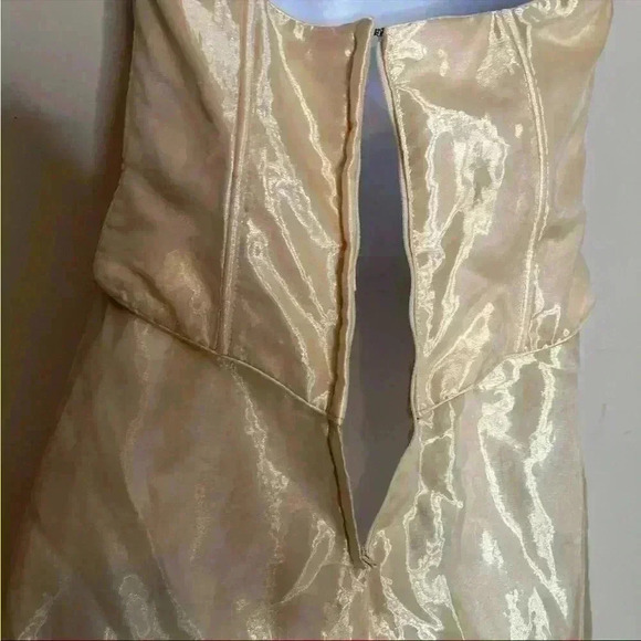 Vintage Fairycore Princess Coquette Embroidered Corset Prom Dress 8 Made In USA - Picture 11 of 15